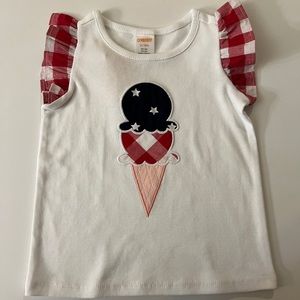 Gymboree Girls Applique Ice Cream Cone Top American Cutie